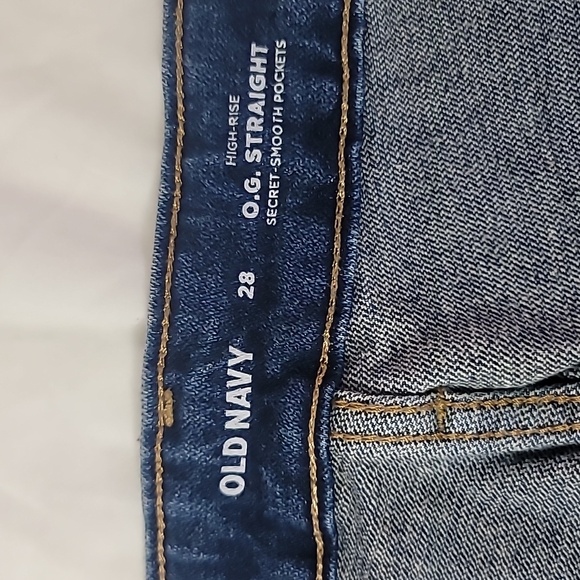 Old Navy Women's High-Rise O. G. Straight Distressed Jeans Stretch Size 28 - Picture 6 of 12